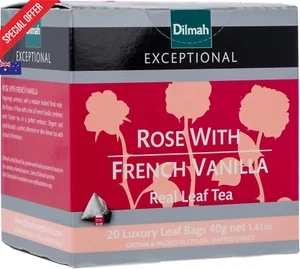Exceptional Rose & French Vanilla Tea Blend 40 g Premium Floral Herbal Loose Lea - Picture 1 of 12