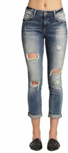 New With Tags Mavi Ada Acid Wash Distressed Jeans - Picture 1 of 4