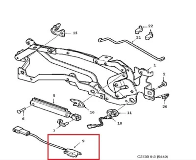 Saab 9-3 93 Convertible Hall Sensor Repair Kit 6th Bow Up 12833507 / 12833514 - Image 1 of 2