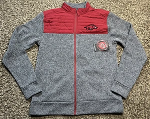 NEW Colosseum Arkansas Razorbacks Men's Full-Zip Jacket Stitched Logo (Medium) - Picture 1 of 5