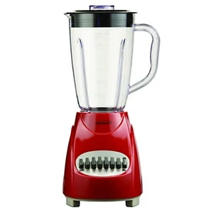 Licuadora de 12 velocidades Brentwood con frasco de plástico en rojo totalmente nueva - Imagen 1 de 1