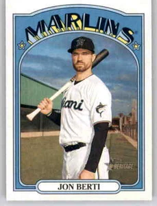 2021 Heritage Jon Berti MLB Base Card PWE Marlins #288 - Bild 1 von 2