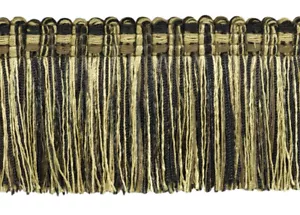 Dark Brown, Brown, Light Brown/3" Brush Fringe Trim/Mesquite/Sold by the Yard - Bild 1 von 1