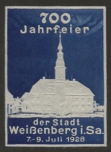 Germany 1928 Weissenberg 700 years Cinderella Embossed Seal Fine HR - Picture 1 of 2