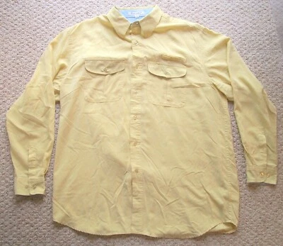 Camisa Para Hombres Travel Smith Manga Larga Con Botones Amarilla Talla XL Larga Foto 1 de 3