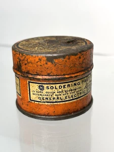 Vintage GE General Electric nicht korrosive Lötpaste orange Zinn Nr. 293 - Bild 1 von 9