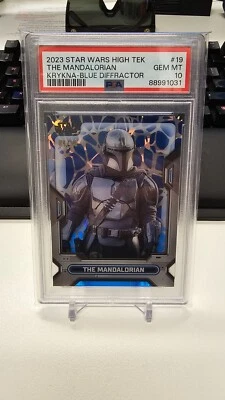 2023 Topps Star Wars High Tek The Mandalorian Krykna blue diffractor /50 PSA 10 - Image 1 of 2