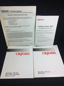 THREE 1989 OKIDATA MICROLINE EPSON/IBM COMPATABLE PRINTERS 320/321 USER GUIDES - Picture 1 of 2