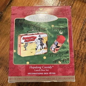 Hallmark Keepsake Ornament Hopalong Cassidy Lunchbox & Thermos In Box QX6714 - Picture 1 of 2
