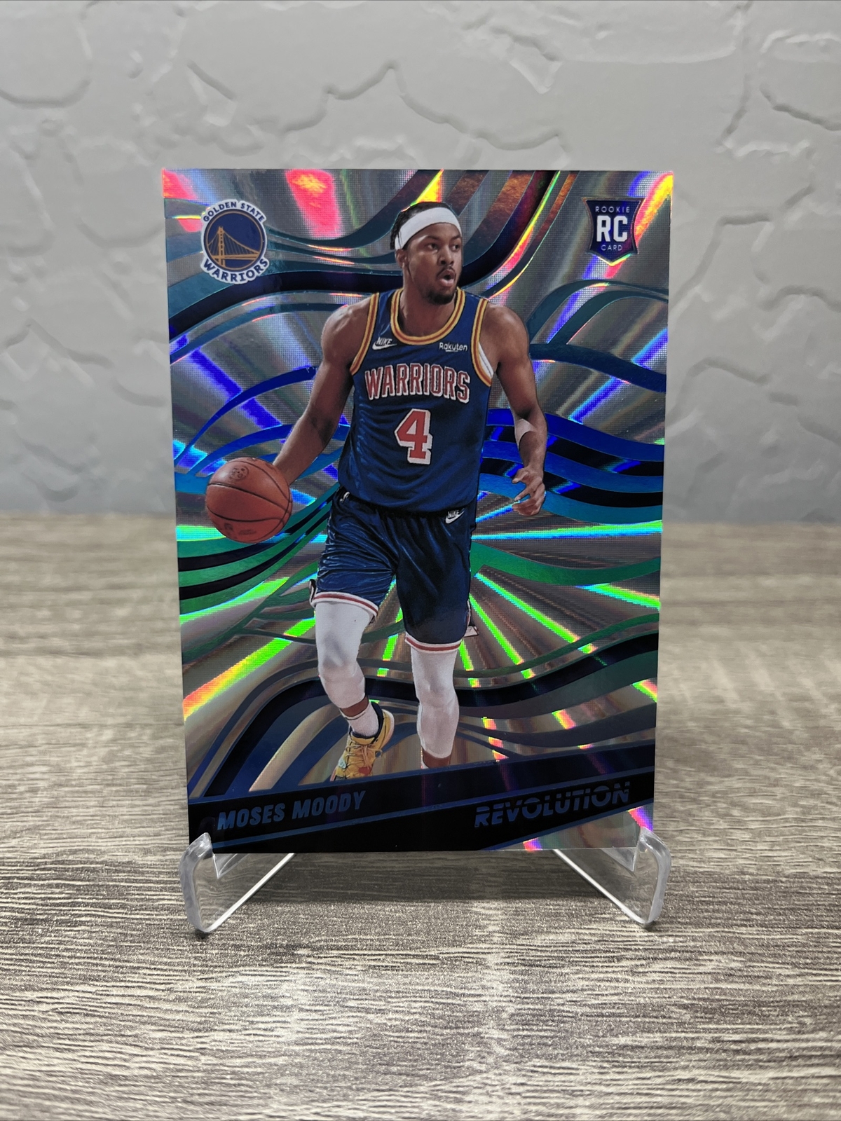 2021-22 Panini Revolution Moses Moody Sunburst Rookie RC /60 #104 Warriors