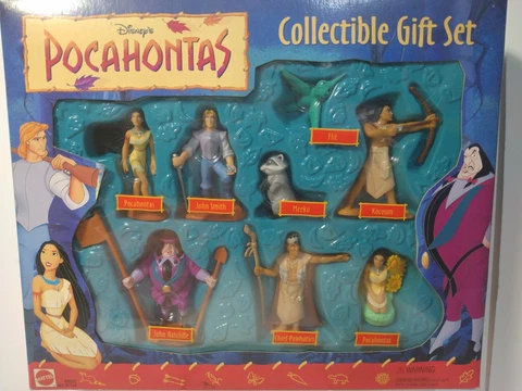 Vintage Pocahontas Disney Mattel Collectible Gift Set 8 Piece Figures NEW Cover