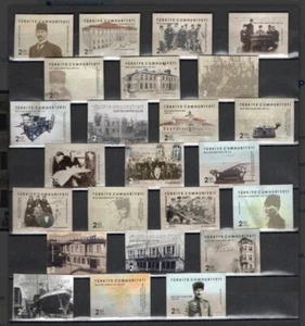 Turkey stamps 24 PİECES PORTFOLİO - Picture 1 of 3
