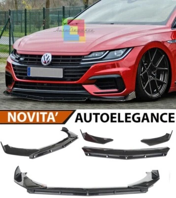VW ARTEON FRONTSTOßSTANGE SPLITTER GLANZ SCHWARZ LOOK RS - 3P - - Bild 1 von 4