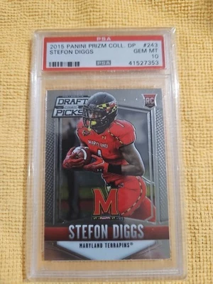 2015 Panini Prizm Collegiate Draft Picks #243 Stefon Diggs - PSA 10 - Image 1 of 2