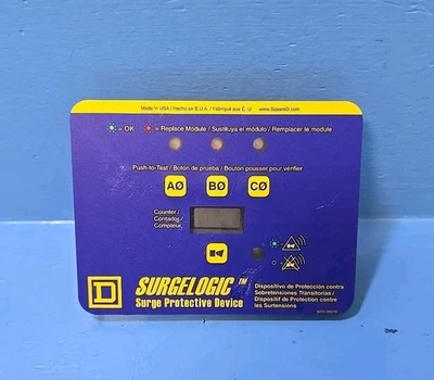 Pantalla de dispositivo de protección contra sobretensiones Square D TVS3DSPHC SurgeLogic  Foto 1 de 3