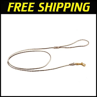 Soft Grip Braided Leather Dog Lead with Zinc Clip - Perfect for Training, 3ft - Image 1 of 2