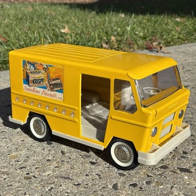 Vintage BUDDY L SUNSHINE BUSCUITS Entrega VAN Caminhão de Aço Prensado - Imagem 1 de 4