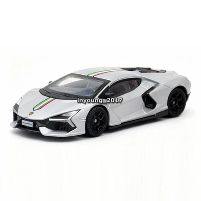 Modelo de coche Lamborghini Revuelto de 3 pulgadas diecast vehículo de juguete niños juguetes regalos plateado Foto 1 de 3