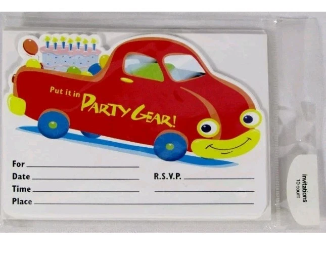 LOTE DE 2 convites para festa AMERICAN GREETING pacote com 10 - Imagem 1 de 2