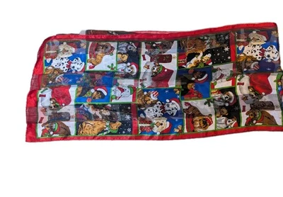 Lavar En Lavadora Scarf Dogs Pups Red Christmas, Holiday 57x13 Sliky - Image 1 of 4