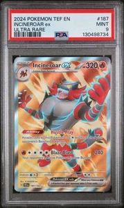 2024 Pokemon Tef En-Temporal Forces Ultra Rare #187 Incineroar EX PSA 9 - Bild 1 von 2