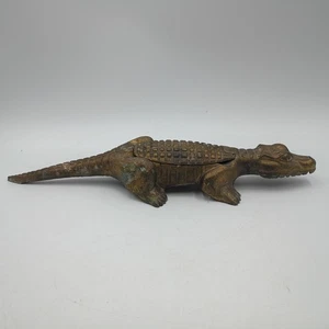 Vintage Norleans Messing Alligator Aschenbecher. Made in Italy. 12" lang - Bild 1 von 7