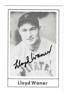 Autographed LLOYD WANER Pittsburgh Pirates  1978 Grand Slam Card #8- w/COA - Picture 1 of 1