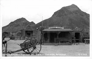 Juego de películas de la década de 1920 Tucson Arizona Old Tucson General Store RPPC postal 25-6049 - Imagen 1 de 2