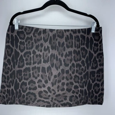 H&M Mujer 12 Falda Mini Animal Estampado Leopardo Grunge Funky Fiesta Festival NUEVO Foto 1 de 4