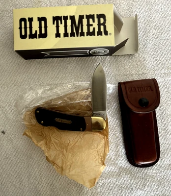 NUEVO CUCHILLO DE BOLSILLO PLEGABLE VINTAGE SCHRADE EE. UU. Old TIMER 510T FUNDA DE CAJA Foto 1 de 4