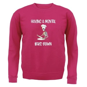 Having A Mental Bake Down - Kids Hoodie / Sweater - Cake Chef Cakes Love Baking - Picture 1 of 20
