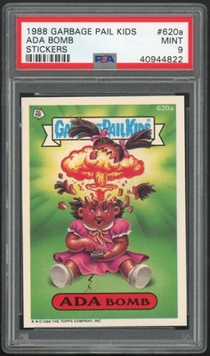 1988 Topps Garbage Pail Kids 15th Series NDC #620a Ada Bomb PSA 9 MINT Os15 - Image 1 of 2