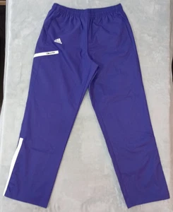 Pantalones de chándal Adidas Climalite para hombre talla mediana púrpura dobladillo con cremallera - Imagen 1 de 6