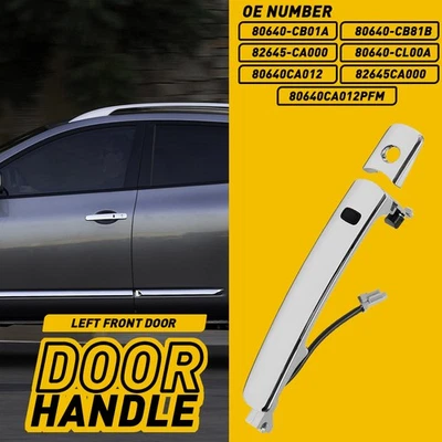 Manija de puerta delantera exterior cromada lado del conductor izquierda para Infiniti FX35 2003-2004 ED Foto 1 de 4