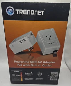 Zestaw adapterów AC Powerline na Ethernet TRENDNET TPL-407E2K - Zdjęcie 1 z 8