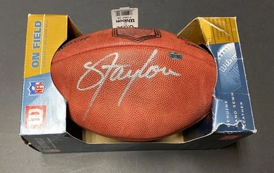 Fútbol americano Wilson XXV firmado por Lawrence Taylor Super Bowl | autógrafo Steiner Giants Foto 1 de 4