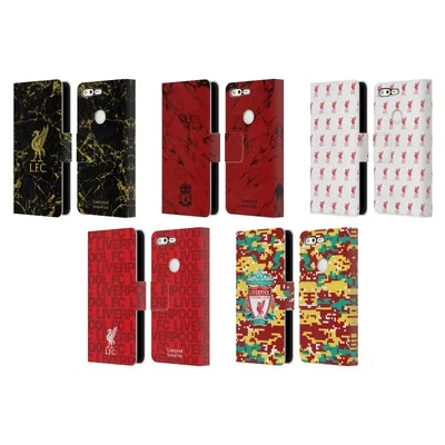 LIVERPOOL FC CREST & LIVERBIRD PATTERNS 1 PU LEATHER BOOK CASE FOR GOOGLE PHONES - Image 1 of 4