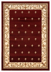 2x3 United Weavers Red Bordered Dotted Door Mat 2050 11634 - Aprx 1' 10" x 2' 8" - Picture 1 of 2