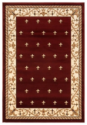 2x3 United Weavers Red Bordered Dotted Door Mat 2050 11634 - Aprx 1' 10" x 2' 8" - Image 1 of 2