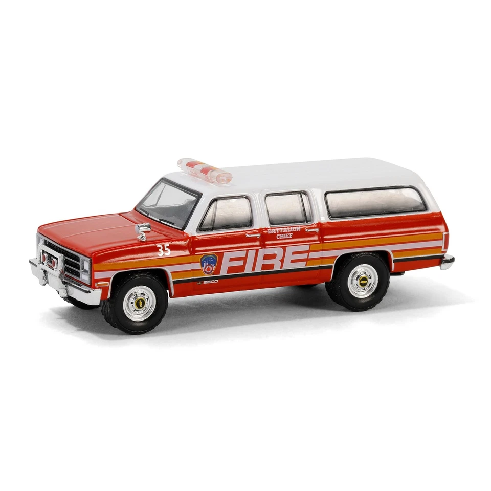 GREENLIGHT CHEVROLET Suburban 1991 pompiers de New York - Chef de bataillion...