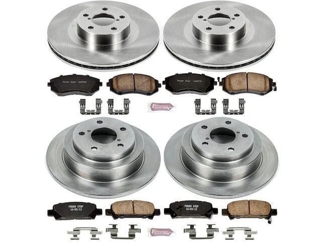 Pastilha de freio dianteiro e traseiro e kit de rotor 65QCRQ39 para Subaru Forester 2003 - Imagem 1 de 1