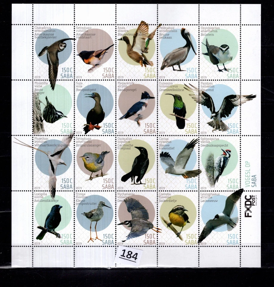 /// SABA 2019 - MNH - BIRDS - OWLS  - Image 1 of 1