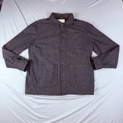 Banana Republic Chore Coat Heritage Mens Large Wool Military Field Jacket Heavy - Image 1 of 4