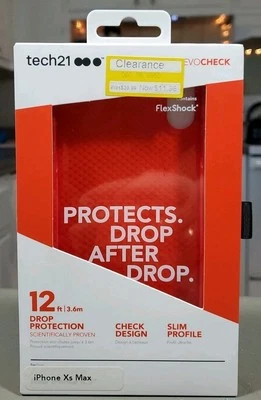 Tech21 Evo Check Series Gel Case for Apple iPhone Xs Max - Red - Image 1 of 4