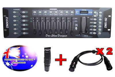 From OZ Quality DMX Light Lighting Controller 192Ch Inc 1 Terminator &2 Cable FP - Image 1 of 4