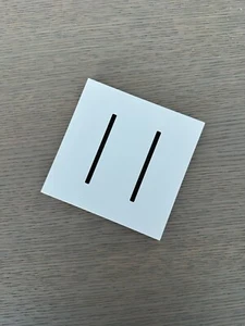 Lutron LWT-GG-WH GRAFIK T New Architectural Wallplate - 2-Gang - White - Picture 1 of 2