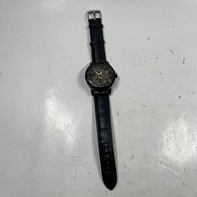 (BROKEN) Men's Winner Watch In Transparent Case With Leather Strap Shipping Inc. - Image 1 of 4