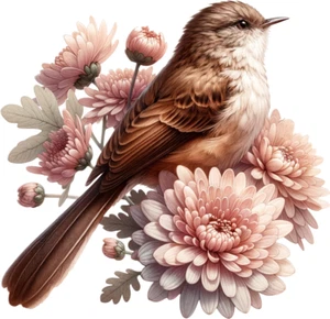 Braun Kolibri Vinyl Aufkleber Sticker Multi-Lila Blume Laptop Handy Wand - Bild 1 von 6