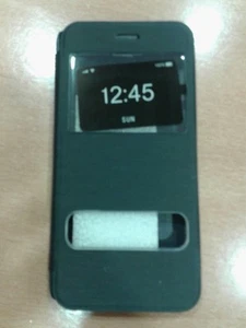 FUNDA TAPA PARA IPHONE 6 4,7" NEGRA CON VENTANA - FORCELL - Imagen 1 de 3