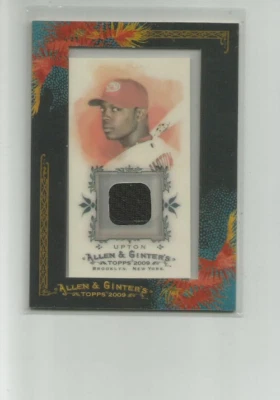 2009 TOPPS ALLEN AND GINTER RELICS #JU JUSTIN UPTON  JERSEY - Image 1 of 2